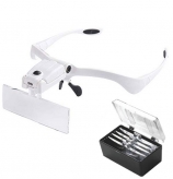 Loepbril met LED en 5 Lenzen en Ingebouwde Accu